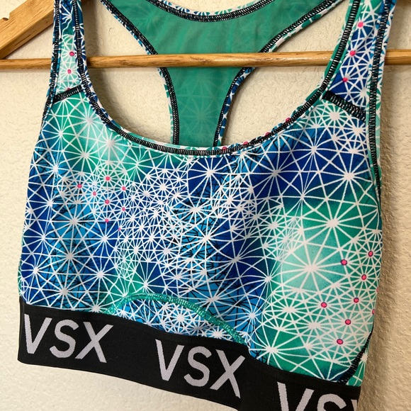 Victoria’s Secret Sport | Blue Green Patterned Sports Bra - Picture 3 of 7